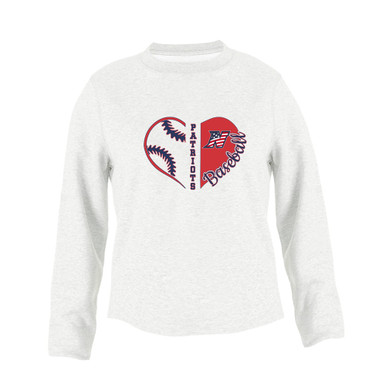 Northern Patriots Heart Baseball Women's Sweatshirt