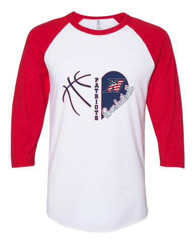 Northern Patriots Heart Basketball Women's Baseball T-Shirt