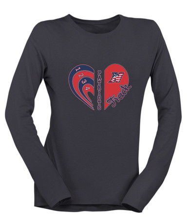 Northern Patriots Heart Track Women's Premium LS T-Shirt