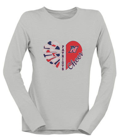 Northern Patriots Heart Cheer Women's Premium LS T-Shirt