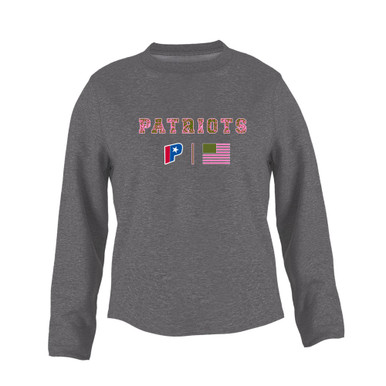 Parkview Patriots Pink Camo Flag Women's Sweatshirt