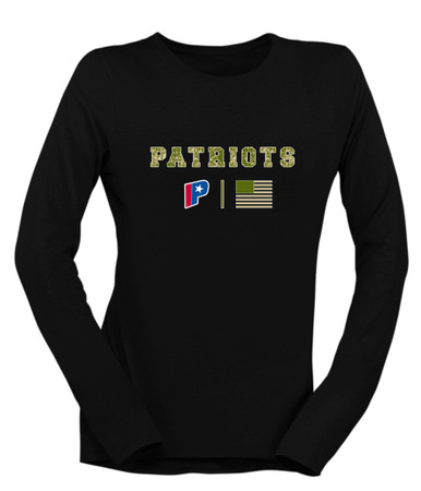 Parkview Patriots Camo Flag Women's Premium LS T-Shirt