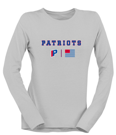 Parkview Patriots Team Colors Flag Women's LS T-Shirt