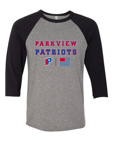 Parkview Patriots Spirit Flag Men's Baseball T-Shirt