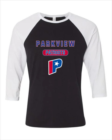 Parkview Patriots Mascot #3 Women's Baseball T-Shirt