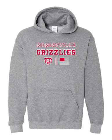 McMinnville Grizzlies Spirit Flag Men's Hoodie