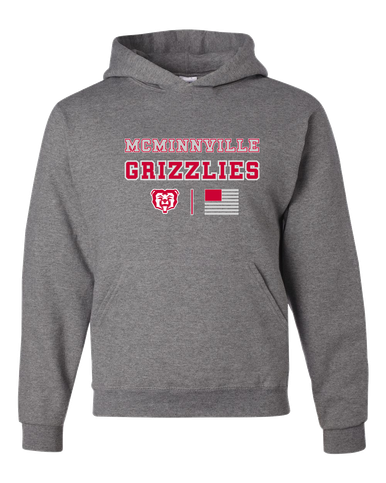 McMinnville Grizzlies Spirit Flag Men's Premium Hoodie