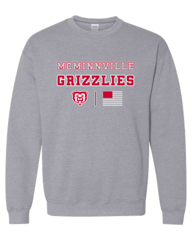 McMinnville Grizzlies Spirit Flag Men's Sweatshirt