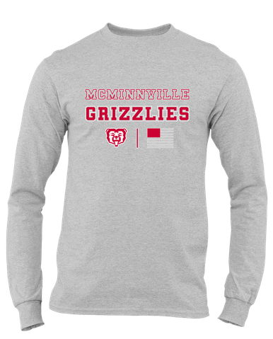 McMinnville Grizzlies Spirit Flag Men's Premium LS T-Shirt