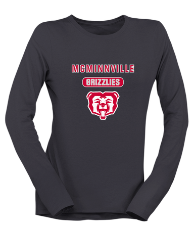 McMinnville Grizzlies Mascot #3 Women's Premium LS T-Shirt
