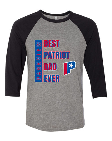 Parkview Patriots Best Patriot Dad Men's Baseball T-Shirt