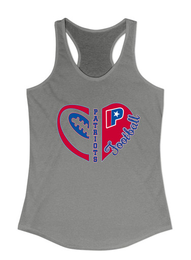 Parkview Patriots Heart Football Women's Tank Top