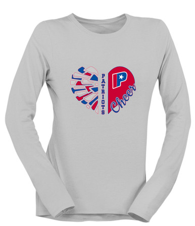 Parkview Patriots Heart Cheer Women's LS T-Shirt
