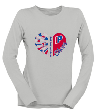 Parkview Patriots Heart Cheer Women's Premium LS T-Shirt