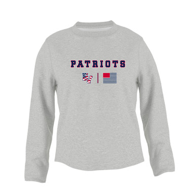 East View Patriots Team Colors Flag Women's Sweatshirt