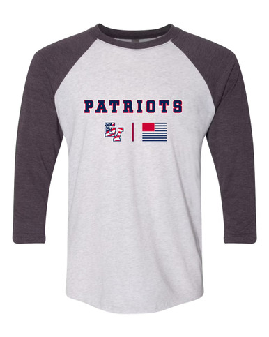East View Patriots Team Colors Flag Men's Baseball T-Shirt