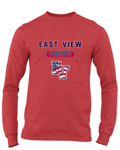 East View Patriots Mascot #3 Men's LS T-Shirt