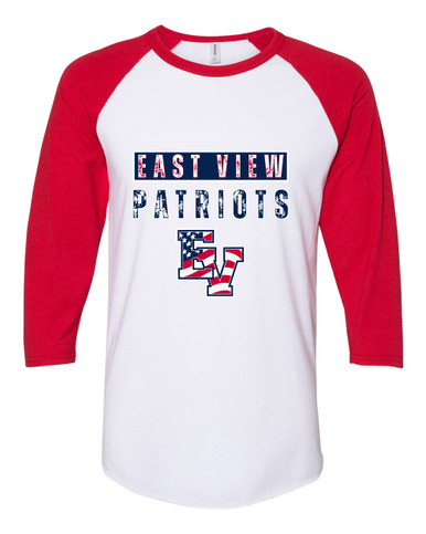 East View Patriots Mascot #9 Women's Baseball T-Shirt