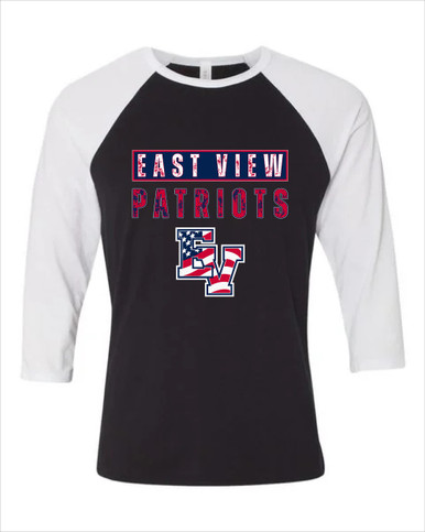 East View Patriots Mascot #9 Men's Baseball T-Shirt