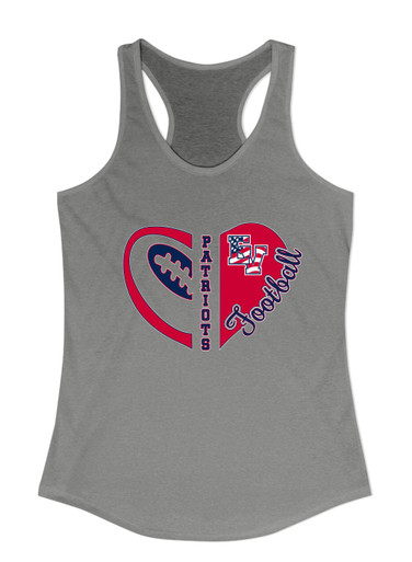 East View Patriots Heart Football Women's Tank Top