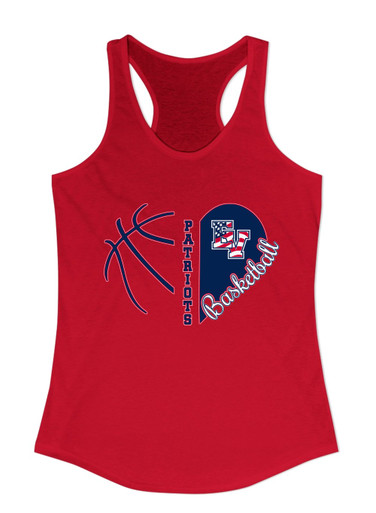 East View Patriots Heart Basketball Women's Tank Top