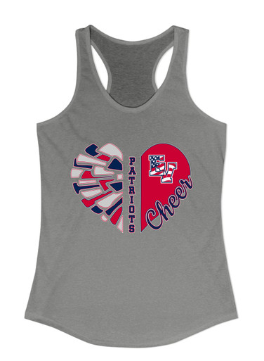 East View Patriots Heart Cheer Women's Tank Top