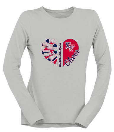 East View Patriots Heart Cheer Women's Premium LS T-Shirt