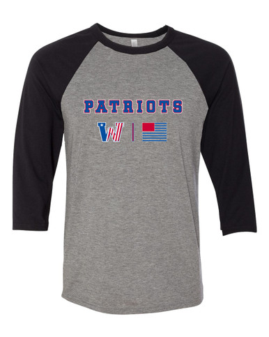 Washington Patriots Team Colors Flag Women's Baseball T-Shirt
