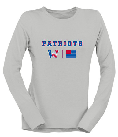 Washington Patriots Team Colors Flag Women's Premium LS T-Shirt