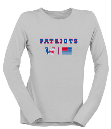 Washington Patriots Team Colors Flag Women's LS T-Shirt