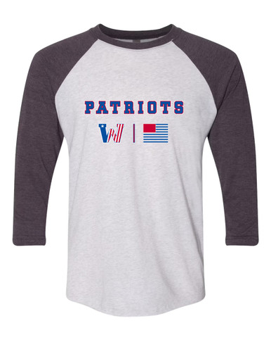 Washington Patriots Team Colors Flag Men's Baseball T-Shirt