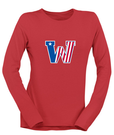 Washington Patriots Mascot #1 Women's Premium LS T-Shirt
