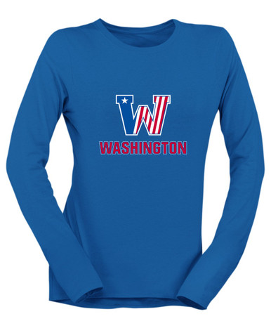 Washington Patriots Mascot #2 Women's Premium LS T-Shirt