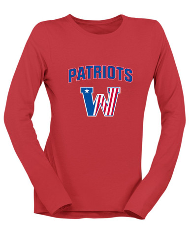 Washington Patriots Mascot #6 Women's Premium LS T-Shirt