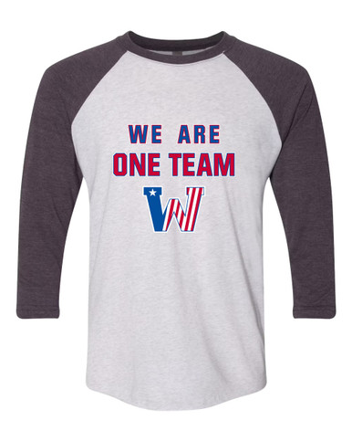 Washington Patriots We Are One Team Women's Baseball T-Shirt