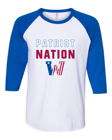 Washington Patriots Nation #2 Men's Baseball T-Shirt
