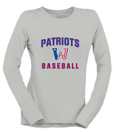 Washington Patriots Baseball #1 Women's Premium LS T-Shirt