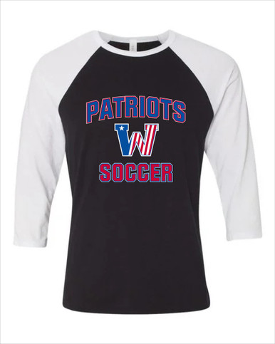 Washington Patriots Soccer #1 Women's Baseball T-Shirt