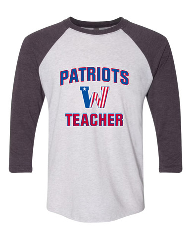 Washington Patriots Teacher Women's Baseball T-Shirt