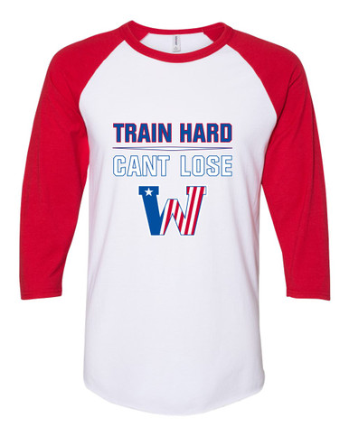 Washington Patriots Train Hard, Can't Lose Women's Baseball T-Shirt