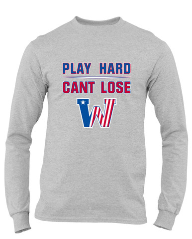 Washington Patriots Play Hard, Can't Lose Men's Premium LS T-Shirt