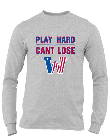 Washington Patriots Play Hard, Can't Lose Men's LS T-Shirt