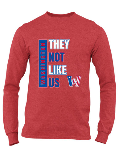 Washington Patriots They Not Like Us #1 Men's Premium LS T-Shirt