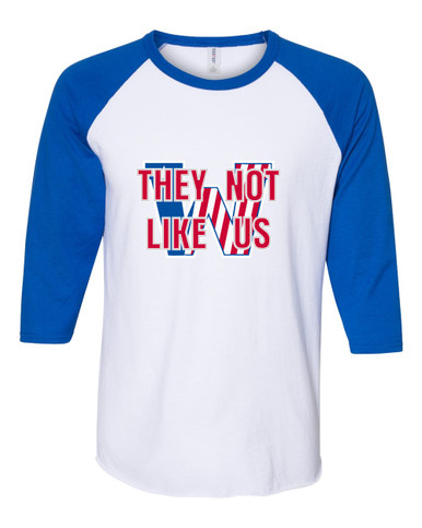 Washington Patriots They Not Like Us #2 Men's Baseball T-Shirt