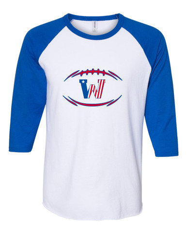 Washington Patriots Football #3 Women's Baseball T-Shirt