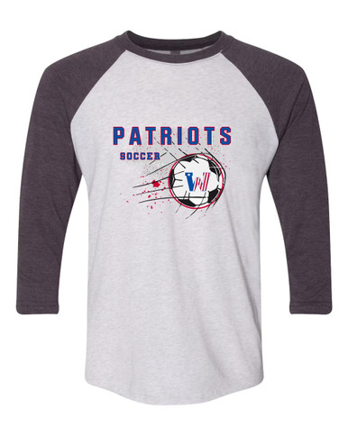 Washington Patriots Soccer #2 Women's Baseball T-Shirt
