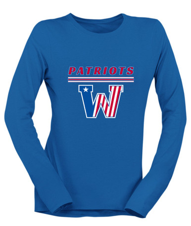 Washington Patriots Mascot #8 Women's Premium LS T-Shirt