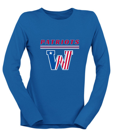 Washington Patriots Mascot #8 Women's LS T-Shirt