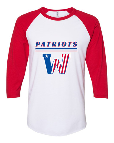Washington Patriots Mascot #8 Women's Baseball T-Shirt