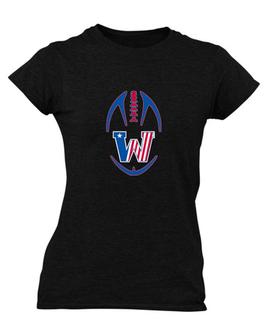 Washington Patriots Football #4 Women's Premium SS T-Shirt
